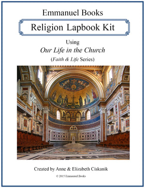 Religion Lapbook Kit using Our Life in the Church