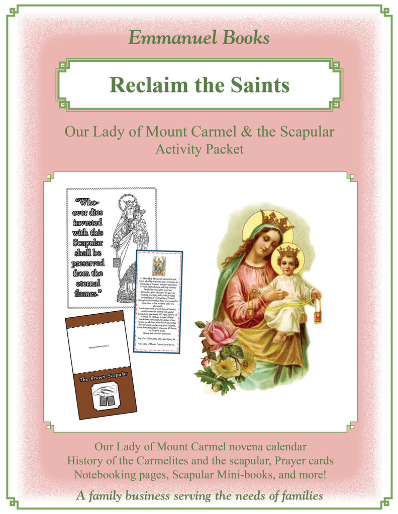 Our Lady of Mount Carmel and the Scapular Activity Packet Download